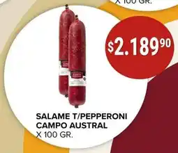 Supermercados Mayor Salame t/pepperoni campo austral oferta