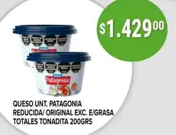 Supermercados Mayor Queso unt. patagonia reducida/original exc. e/grasa totales tonadita oferta