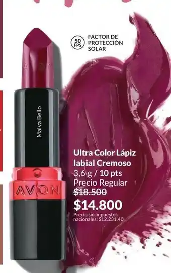 Avon - ultra color lápiz labial cremoso