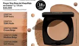 Avon Power stay base de maquillaje oferta