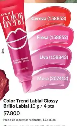 Avon Avon - color trend labial glossy brillo labial 10 g / 4 pts oferta