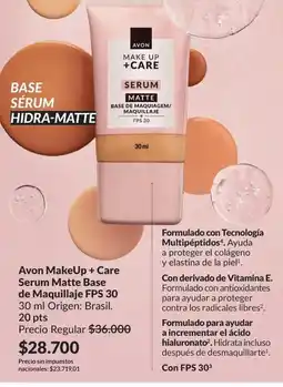 Avon Avon - base serum hydra-matte fps 30 oferta