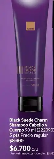 Avon Avon - black suede charm shampoo cabello y cuerpo 90 ml (222090) oferta
