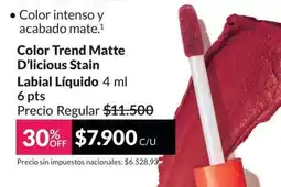Avon Color trend matte d'licious stain labial líquido oferta