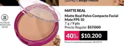 Avon Real - matte polvo compacto facial mate fps 10 oferta
