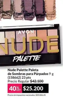 Avon Avon - nude palette paleta de sombras para párpados oferta