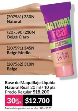 Avon Natura - base de maquillaje líquida l real oferta