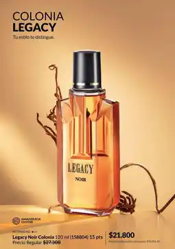 Avon Colonia legacy 120 ml (158804) 15 pts oferta