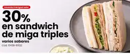 Coto En sandwich de miga triples oferta