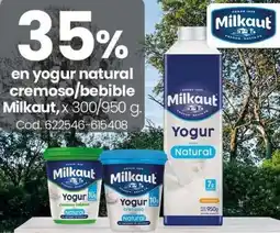 Coto Milkaut en yogur natural cremoso/bebible oferta