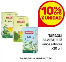 Nini Mayorista Taragui silvestre té varios sabores oferta