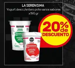 Nini Mayorista La serenisima yogurt descr./entero pote varios sabores oferta