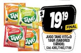 Supermercados Yaguar Jugo Tang VitC+D 18gr (Sabores Varios) oferta
