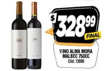 Supermercados Yaguar Vino Alma Mora Malbec 750cc oferta