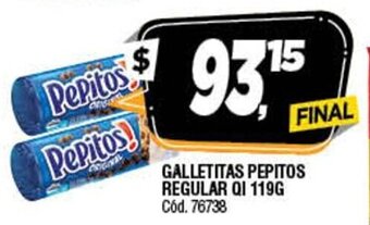 Supermercados Yaguar Galletitas Pepitos Regular QI 119g oferta