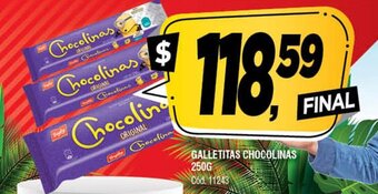 Supermercados Yaguar Galletitas Chocolinas 250g oferta