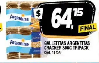 Supermercados Yaguar Galletitas Argentitas Cracker 306g Tripack oferta