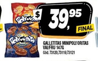 Supermercados Yaguar Galletitas Minipolvoritas Vai/Fru 147g oferta