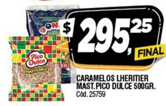 Supermercados Yaguar Caramelos Lheritier Mast.Pico Dulce 500gr. oferta
