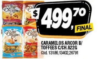 Supermercados Yaguar Caramelos Arcor B/Toffees C/Ch. 822g oferta