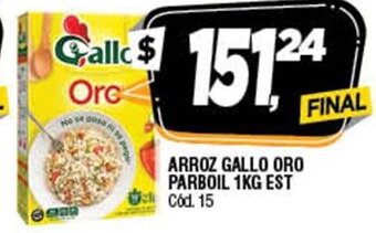 Supermercados Yaguar Arroz Gallo Oro Parboil 1kg Est oferta