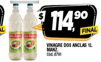 Supermercados Yaguar Vinagre Dos Anclas 1L Manz. oferta