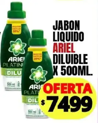 Supermercados Mariano Max Ariel jabon liquido diluible oferta