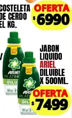 Supermercados Mariano Max Ariel jabon liquido diluible oferta
