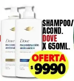 Supermercados Mariano Max Dove shampoo acondicionador oferta