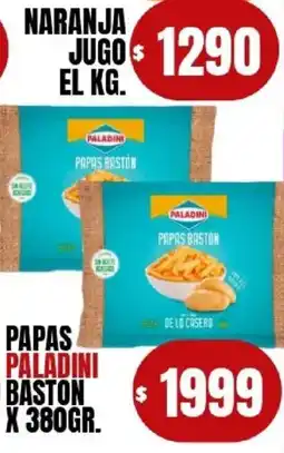 Supermercados Mariano Max Paladini papas baston oferta