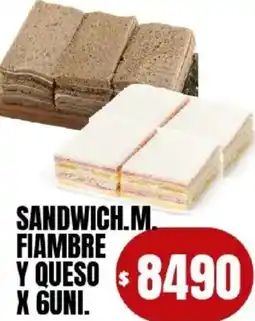 Supermercados Mariano Max Sandwich. M. fiambre y queso oferta