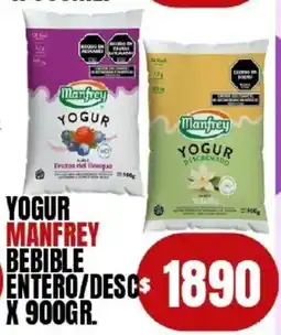 Supermercados Mariano Max Manfrey yogur bebible entero/descs oferta