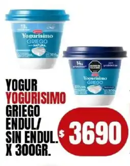 Supermercados Mariano Max Yogurisimo yogur griego endul/ sin endul oferta