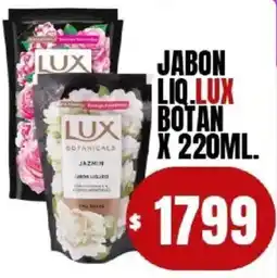 Supermercados Mariano Max Lux jabon liquido botanico jazmin oferta