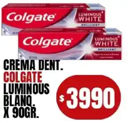 Supermercados Mariano Max Colgate crema dent. luminous blanco oferta