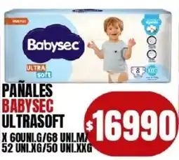 Supermercados Mariano Max Babysec pañales ultrasoft oferta