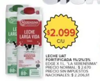 La serenisima leche larga vida