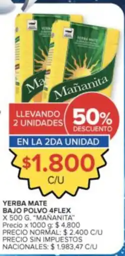 Carrefour Mañana mate yerba oferta