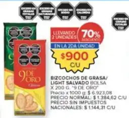 Carrefour 9 de oro bizcochos de grasa oferta