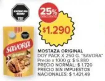 Carrefour Savora mostaza original oferta