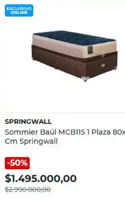 Easy Springwall sommier baúl mcb115 1 plaza oferta