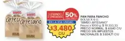 Carrefour Bimbo pan para pancho oferta