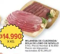 Carrefour Milanesa de cuadrada/ bola de lomo de novillo oferta