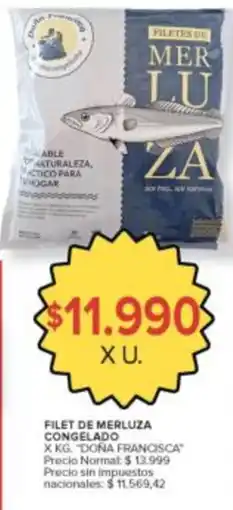 Carrefour Doña francisca filet de merluza congelado oferta