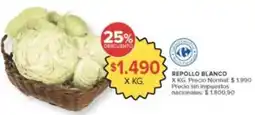 Carrefour Repollo blanco oferta