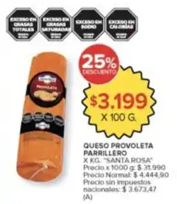 Carrefour Santa rosa queso provoleta parrillero oferta