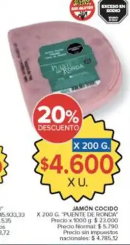 Carrefour Puente de ronda jamón cocido oferta