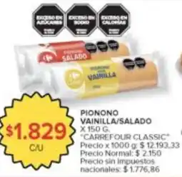 Carrefour Carrefour classic pionono vainilla/salado oferta