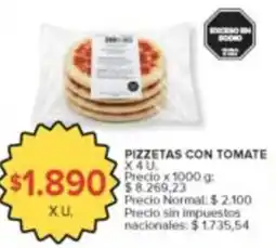 Carrefour Pizzetas con tomate oferta