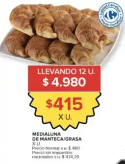 Carrefour Carrefour medialuna de manteca/grasa oferta